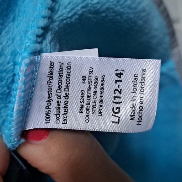 DANSKIN Blue/Gray Fleece Zip-Up W/Pockets Jacket. Size Large NWOT - Picture 9 of 9